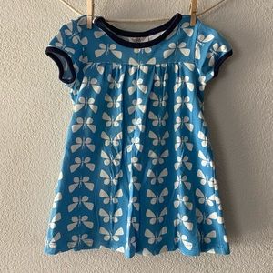 Hanna Andersson Blue Butterfly Dress - 90 - 3T